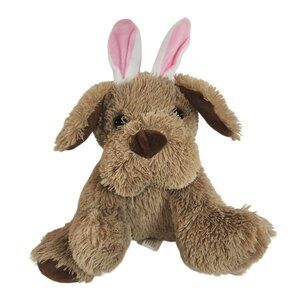 Russell Stover Puppy Dog Easter Bunny Ears Plush Stuffed Animal 12 Inch Fluffy